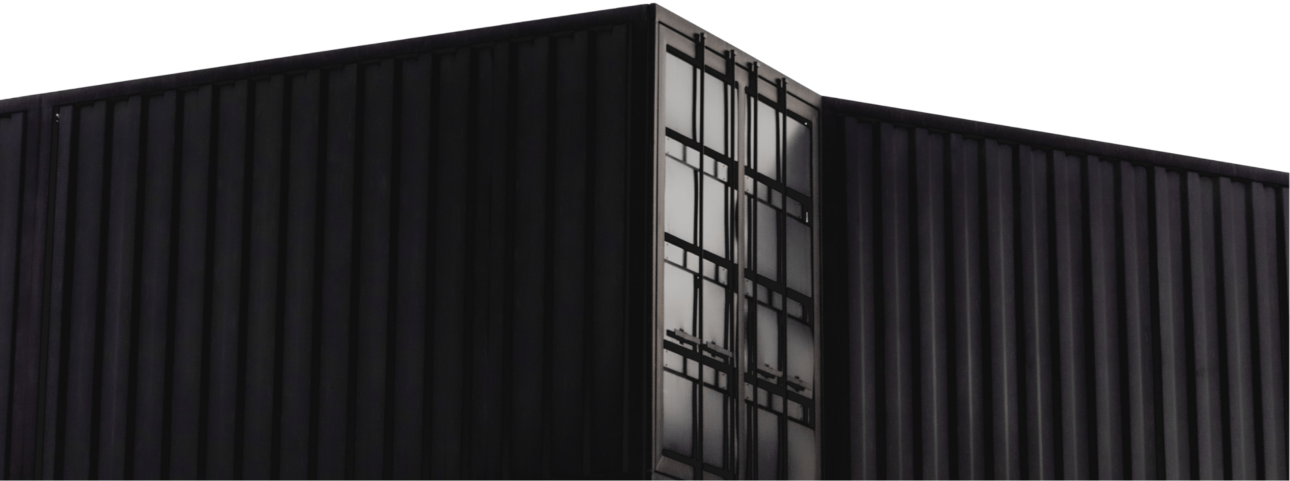 Black Shipping Containers